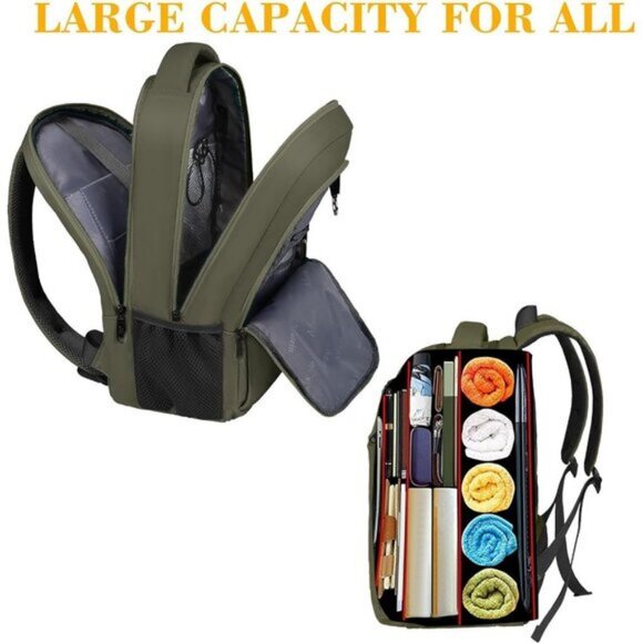 ⚡Matein Men Dark Green Travel Business Anti Theft Slim Sturdy Laptops Backpack - Picture 9 of 9